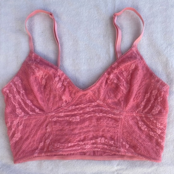 intimately free people pink lace bralette sz. small - Picture 1 of 11
